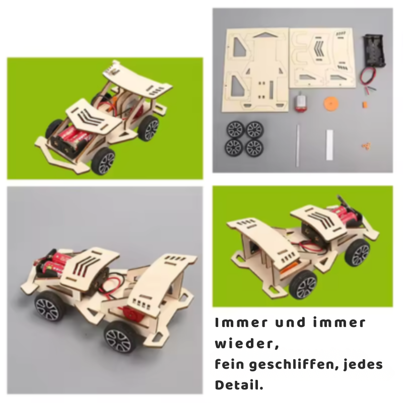 Elektrischer Holzflitzer zum Selberbauen – Für kleine Ingenieure mit großen Ideen