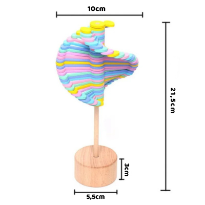 Holz Zauberstab Spiral Lollipop – Anti Stress Fidget für Groß & Klein