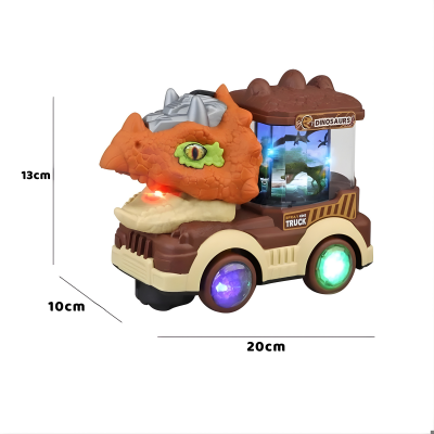 Elektrischer Dino-Truck mit Licht, Sound & Nebel