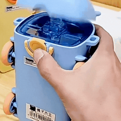 500ml Kinder Bus Trinkflasche mit Strohhalm – auslaufsicher