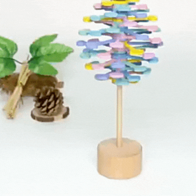 Holz Zauberstab Spiral Lollipop – Anti Stress Fidget für Groß & Klein
