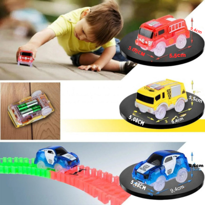 Leuchtende Rennwagen für Magic Tracks – mehr Bahn-Aktion