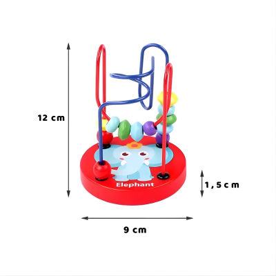 Baby Motorikspielzeug aus Holz – Montessori Lernspiel Elefant