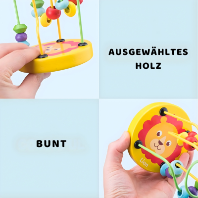 Baby Motorikspielzeug aus Holz – Montessori Lernspiel