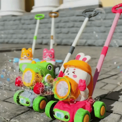 Magische Bubble-Maschine für Kinder mit Licht & Schiebestange