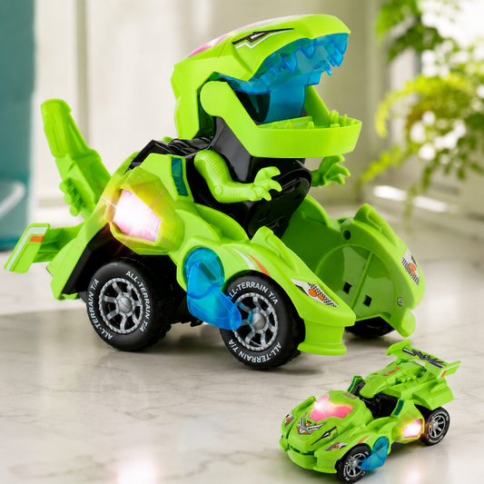 2-in-1 Dino Auto – Verwandelt sich automatisch in einen Roboter! Grün