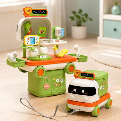 2-in-1 Lernspielset – Küche, Arzt & Makeup Spaß Schmink-Set