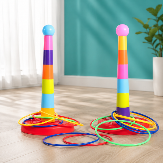 2-in-1 Ringwurf & Stapelspiel – Lernen, Spielen & Bewegung