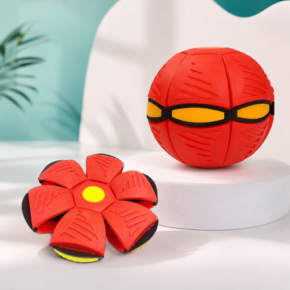 2-in-1 UFO Frisbee und Ball – Das perfekte Wurfspielzeug für Draußen Rot