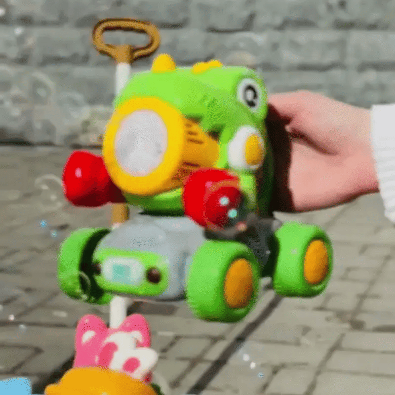 Magische Bubble-Maschine für Kinder mit Licht & Schiebestange