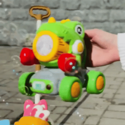 Magische Bubble-Maschine für Kinder mit Licht & Schiebestange