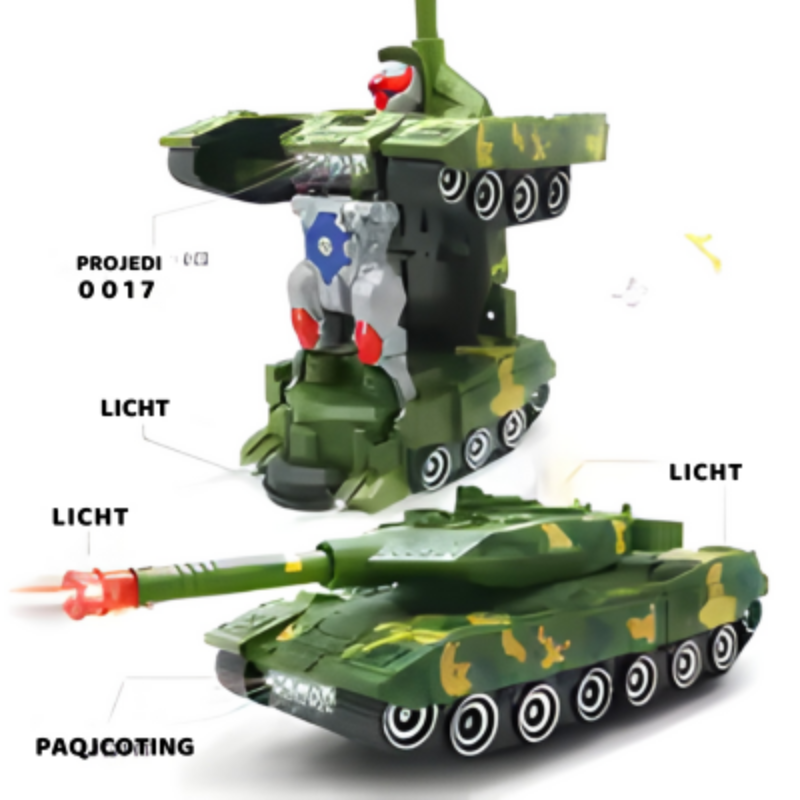 2-in-1 Transformations-Auto mit Licht & Musik – Roboter Spielzeug