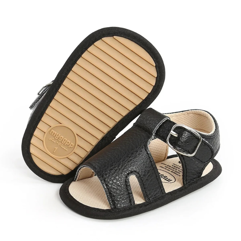 Baby Sandalen mit rutschfester Sohle – Komfort & Sicherheit Schwarz