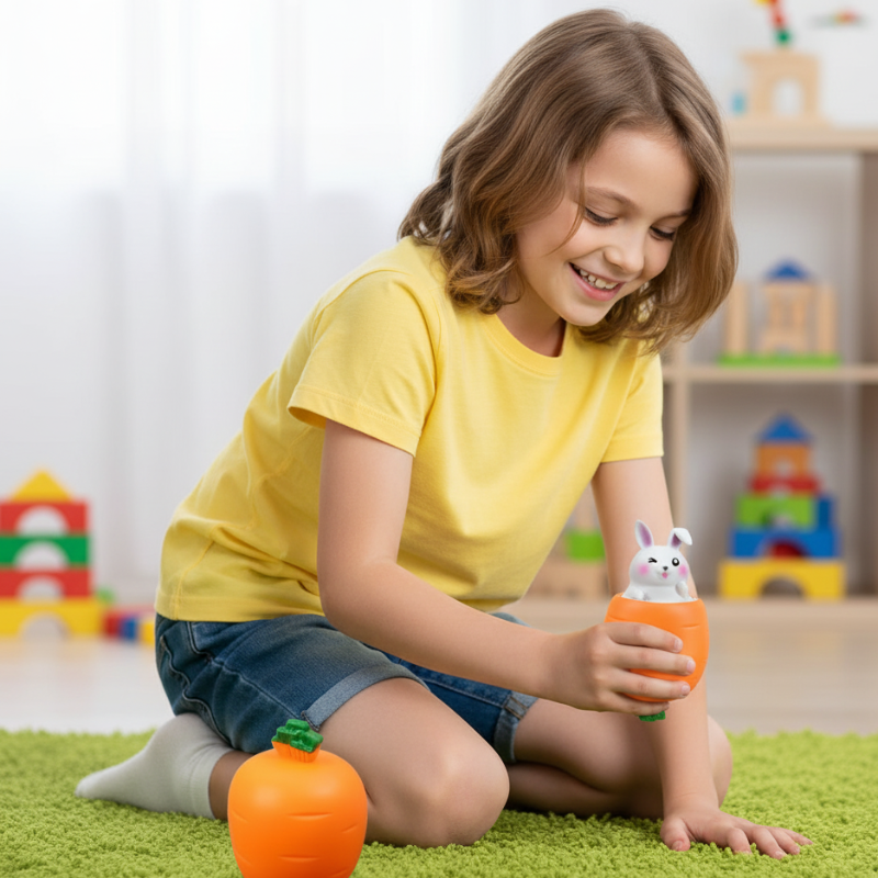 Squishy Karottenhasen – Stress wegdrücken, Spaß erleben!