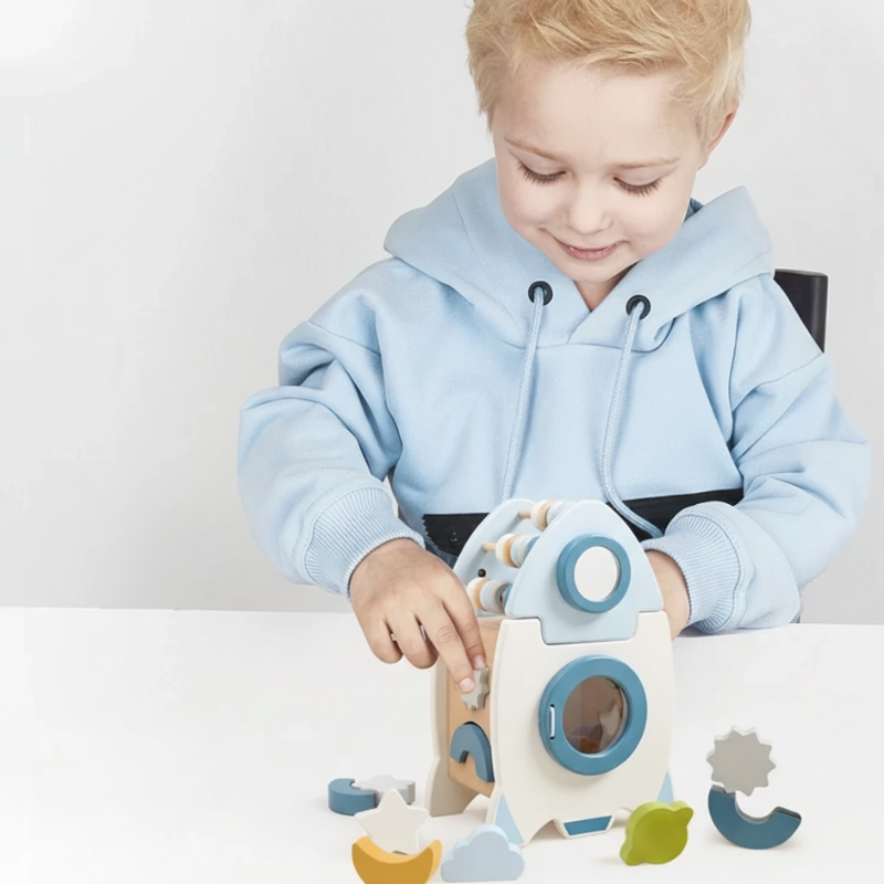 Montessori Holz-Rakete – Lernen, Staunen & Entdecken!