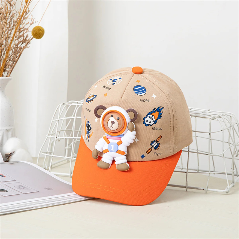 Karikatur Tragen Kinder Kappe für Kinder – Coole Streetwear für Jungs & Mädchen Beige Einstellbar 4-8 Jahre
