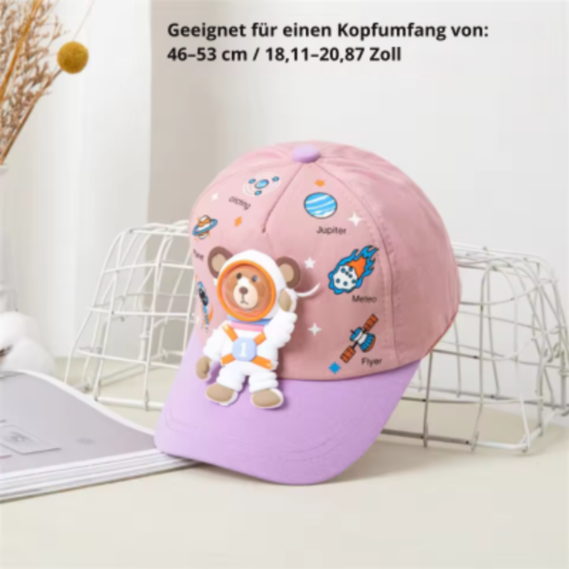 Karikatur Tragen Kinder Kappe für Kinder – Coole Streetwear für Jungs & Mädchen Rosa Einstellbar 4-8 Jahre