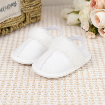Kuschelige Baby Baumwoll-Sandalen – Weich, Warm & Perfekt für die ersten Schritte! Weiß