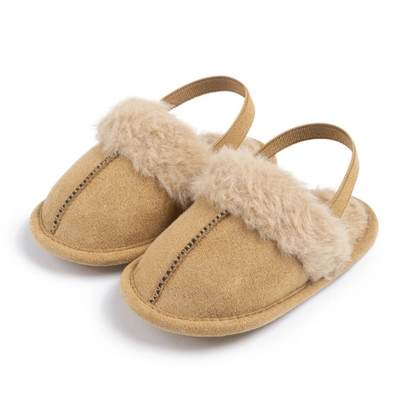 Kuschelige Baby Baumwoll-Sandalen – Weich, Warm & Perfekt für die ersten Schritte! Braun