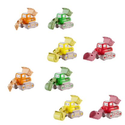 Intelligentes Cartoon-Auto-Spielzeug für Kinder 8er-Pack