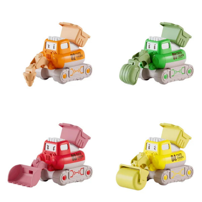 Intelligentes Cartoon-Auto-Spielzeug für Kinder 4er-Pack