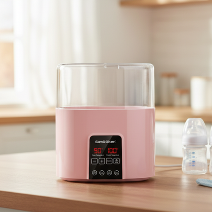 4-in-1 Baby Flaschenwärmer – Schnell, Schlau & Sicher mit Temperaturkontrolle Rosa