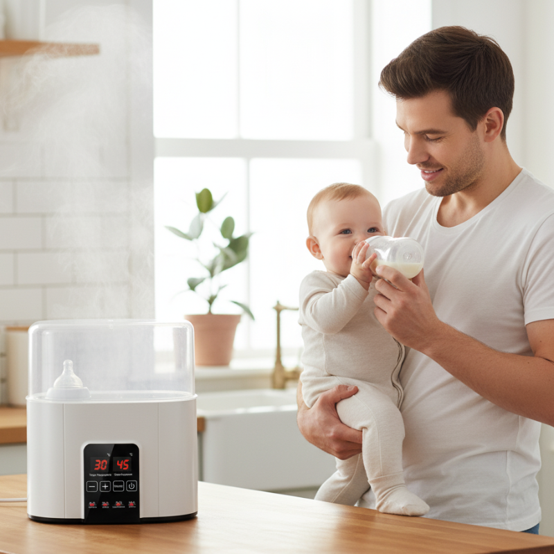 4-in-1 Baby Flaschenwärmer – Schnell, Schlau & Sicher mit Temperaturkontrolle