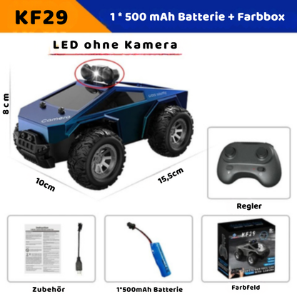 Schlau Drift RC Auto mit HD-Kamera – Rennen, Filmen & Staunen! Blauer LKW ohne Kamera