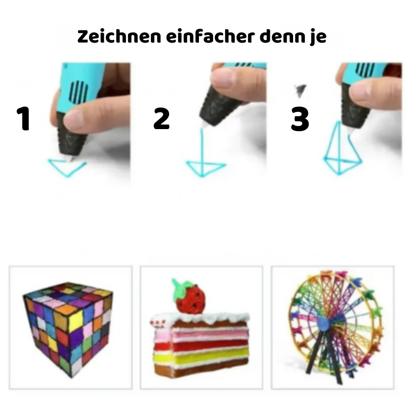 Schlau 3D Stift Pro – Erschaffe deine Welt in echtem 3D!