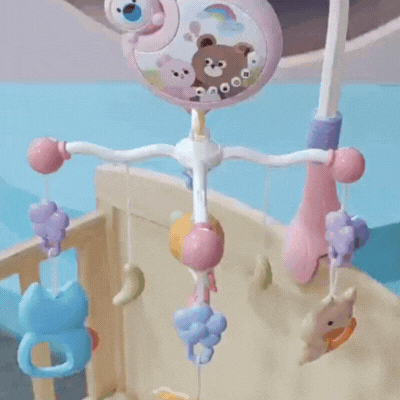 Babykrippe Musik Mobile Rassel Spielzeug, Licht & Fernbedienung