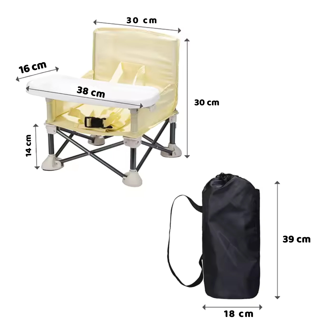 Faltbarer Baby-Hochstuhl – Kompakt, sicher & überall dabei