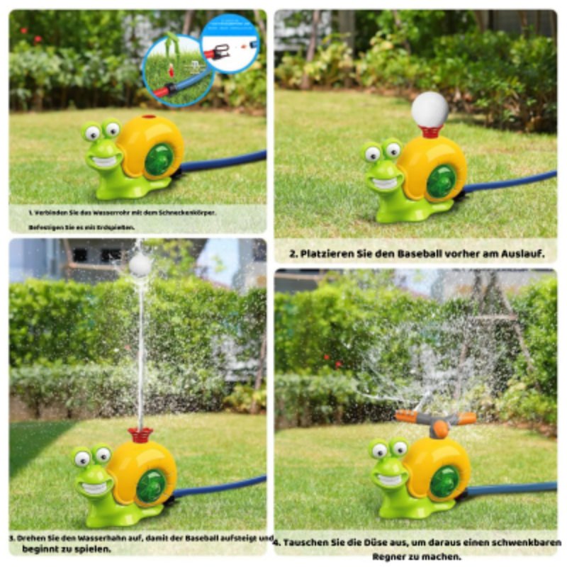 Sommer Schnecken-Wassersprinkler – Der interaktive Wasserspaß für heiße Tage