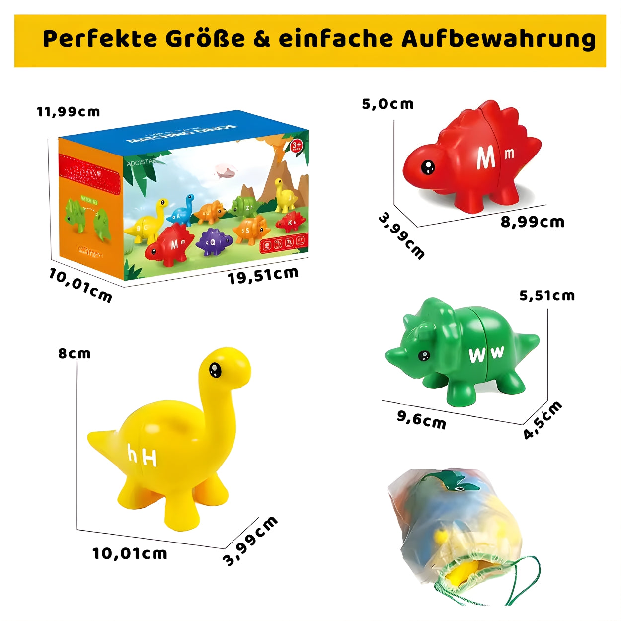 Dinosaurier Lernspielzeug – Farben, Zahlen & Buchstaben spielerisch entdecken