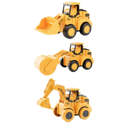 Mini-Baustellen-Fahrzeug Satz – Kreatives Lernspielzeug für kleine Baumeister 3er-Pack