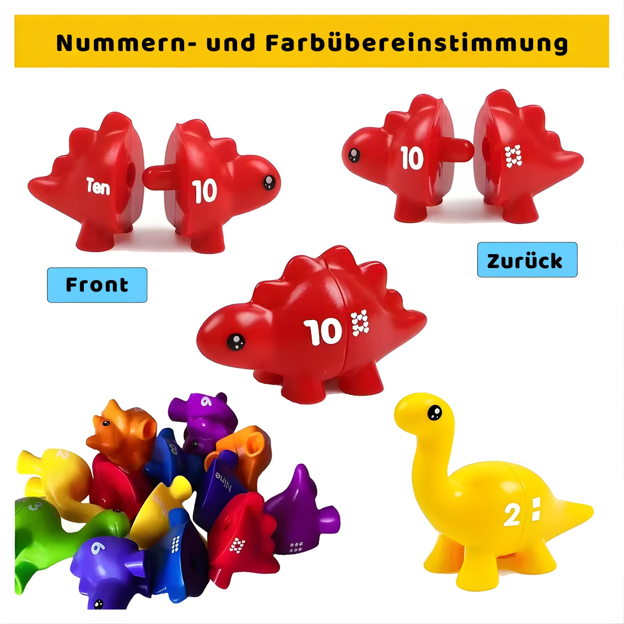 Dinosaurier Lernspielzeug – Farben, Zahlen & Buchstaben spielerisch entdecken