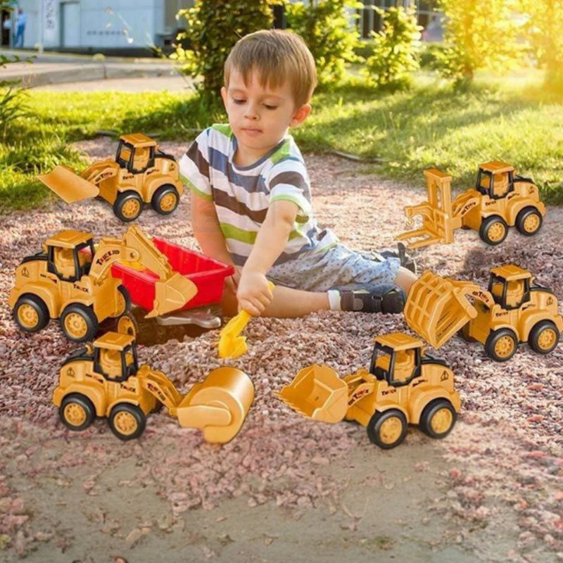 Mini-Baustellen-Fahrzeug Satz – Kreatives Lernspielzeug für kleine Baumeister