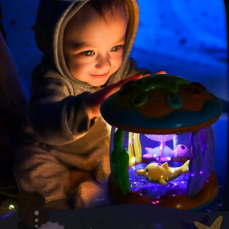 Magischer Ozean Licht Projektor – Musik & Lichter für Babys