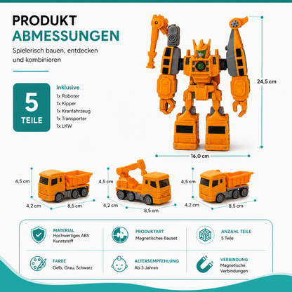 Magnetisches Bauset für Fahrzeuge und Roboter