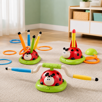3-in-1 Ladybug Spielzeug Springen, Werfen, Raketen!