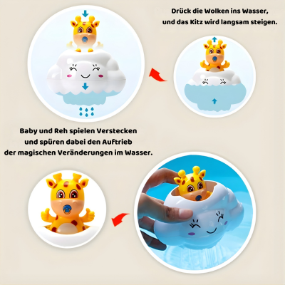 Süße Regenwolke Dusche – Bade Spielzeug mit Wasserfall Spaß