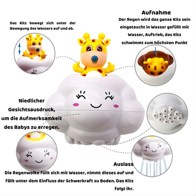 Süße Regenwolke Dusche – Bade Spielzeug mit Wasserfall Spaß