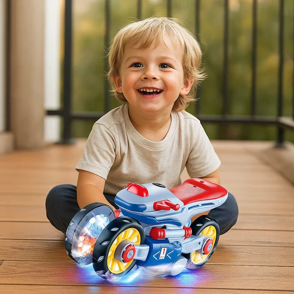 Bewegendes Motorrad-Spielzeug mit Musik & Licht für Kinder