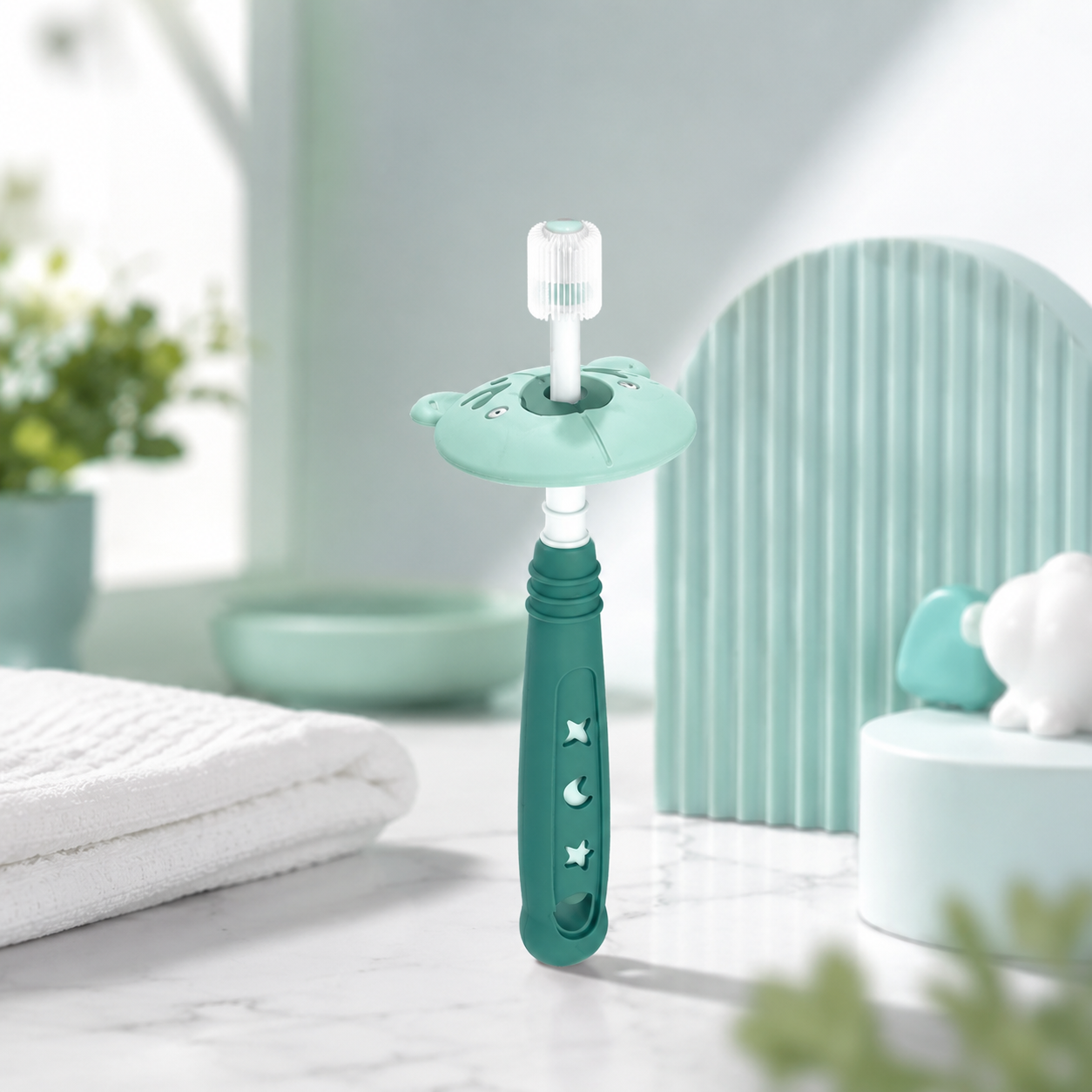 360° Ultraweich Baby Zahnbürste – Sanfte Zahnreinigung Grün
