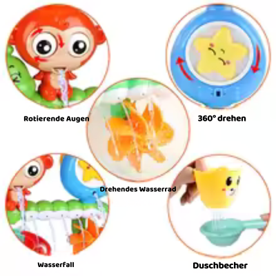 Badespielzeug Affe Wasserfall – Spaß und Lernen für Kinder!