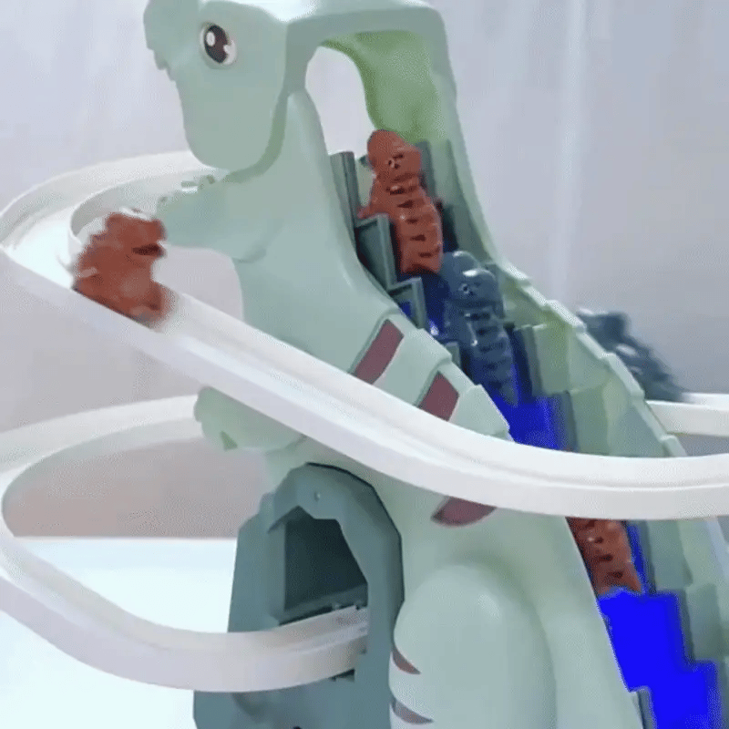 Dino-Abenteuer Rennbahn – Elektrische Spielbahn mit Musik & Bewegung für Kinder