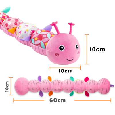 Bunte Raupen-Rassel – Weiches Plüschtier für Babys