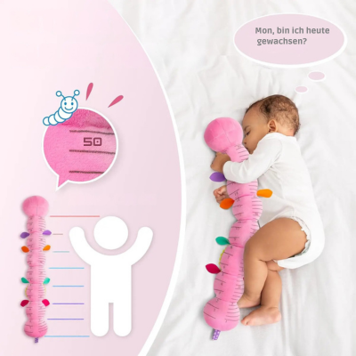 Bunte Raupen-Rassel – Weiches Plüschtier für Babys
