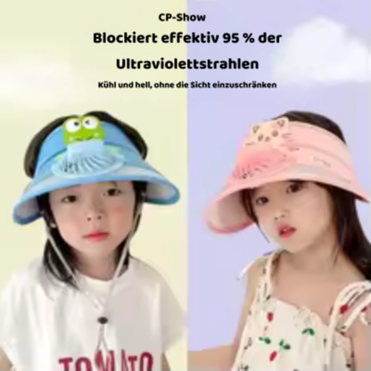 Sonnenschutz & frische Brise – USB Ventilator Cap für Kids