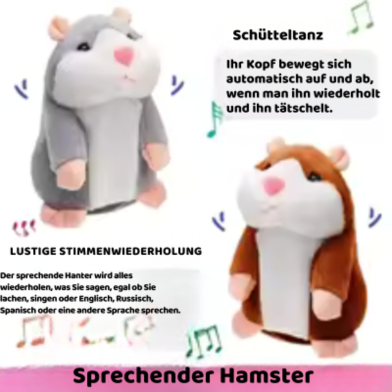 Sprechender tanzender Hamster – lustige Stimmwiedergabe