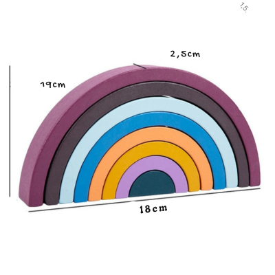 Montessori Regenbogen-Stapelspiel – Farbe, Lernen & Freude vereint